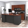 thumbnail image 1 of Manhattan U-shaped workstation in Bordeaux & Graphite, 1 of 2