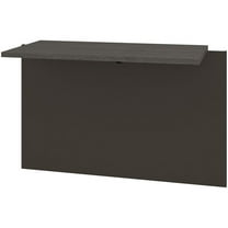 Bestar Prestige Plus Desk Bridge in Bark Gray and Slate