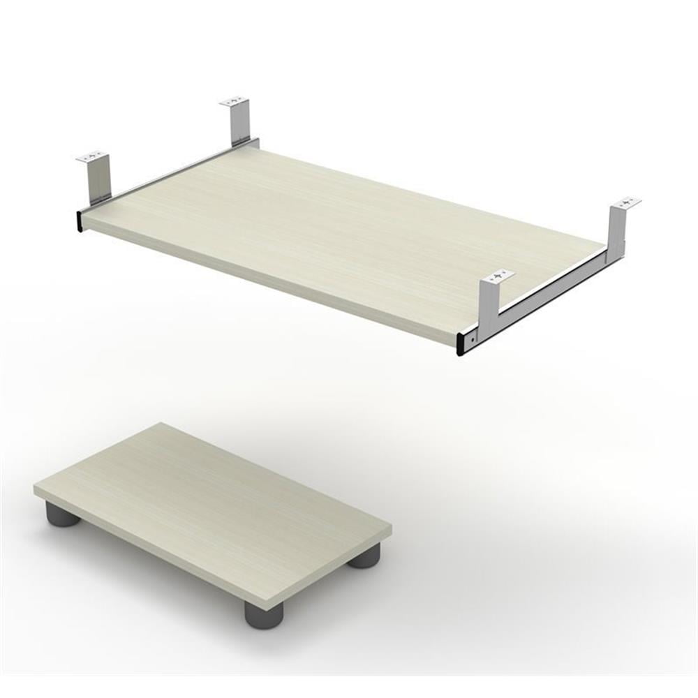 White Chocolate Adjustable Keyboard Shelf and CPU Stand