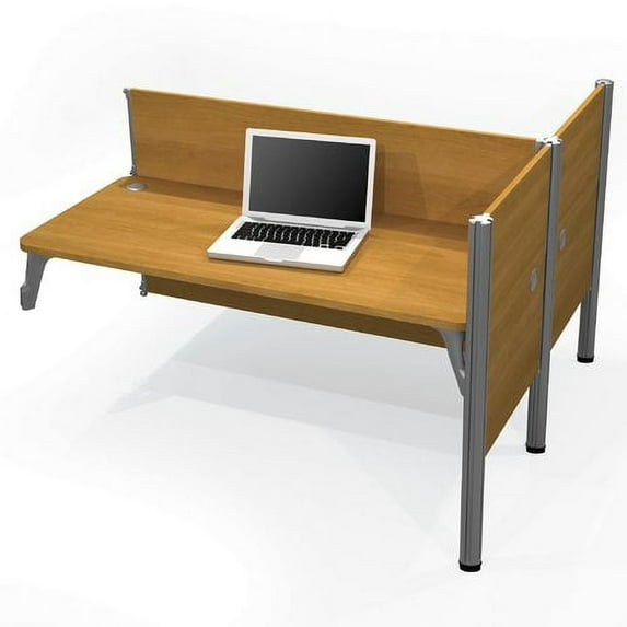 Bestar Pro-Biz Double Add-On Section With 3 Melamine Privacy Panels