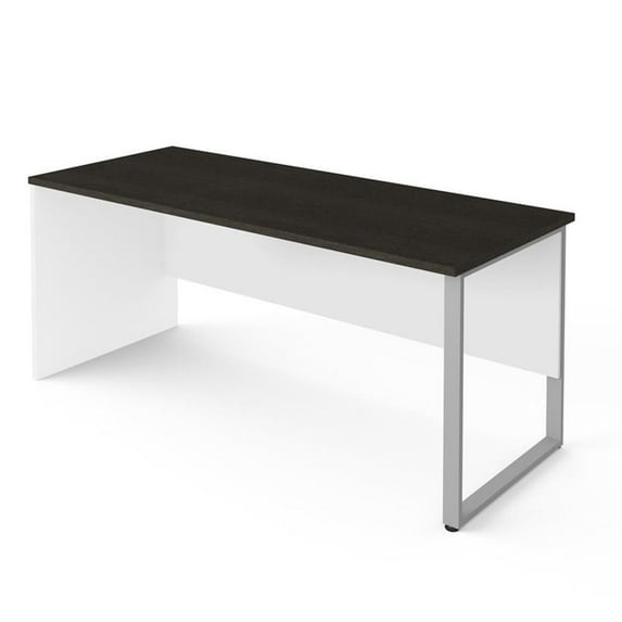 Bestar Pro-Concept Plus 72" Table Desk in White and Deep Gray