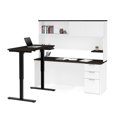 thumbnail image 1 of Bestar Pro-Concept Plus Adjustable Height L-Shaped Desk with Hutch and Optional Keyboard Shelf, 1 of 9