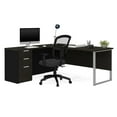 thumbnail image 1 of Bestar Pro Concept Plus L Desk with Metal Leg in Deep Gray and Black, 1 of 3