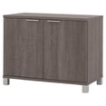 thumbnail image 1 of Bestar Pro-Linea 2-Door Storage Unit, Bark Grey, 1 of 4