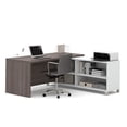 thumbnail image 1 of Bestar Pro-Linea L-Desk in White and Bark Grey, 1 of 5