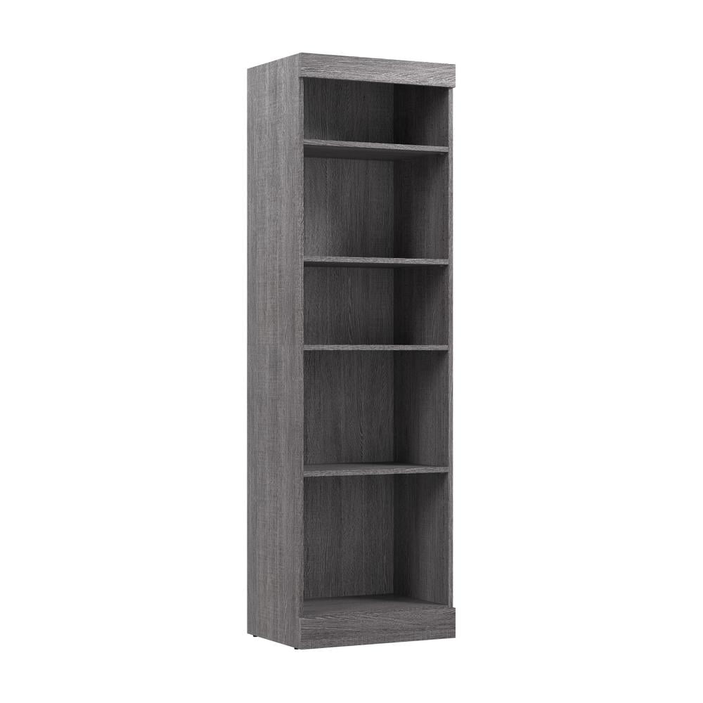 Bark Gray Oak Adjustable Closet Organizer System 25-inch