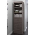 thumbnail image 1 of Bestar Pur 25W Closet Organizer with Drawers in Bark Gray - Engineered Wood, 1 of 11
