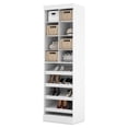 Bestar Pur 25W Closet Shoe Organizer in White - Engineered Wood ...