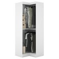 thumbnail image 1 of Bestar Pur 32" Corner Closet Wood Storage Unit in White, 1 of 6