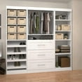 thumbnail image 1 of Bestar Pur 86W Closet Organizer System in White - Engineered Wood, 1 of 13