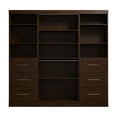 thumbnail image 1 of Bestar Pur 86W Closet Organizer with Drawers in Chocolate - Engineered Wood, 1 of 3