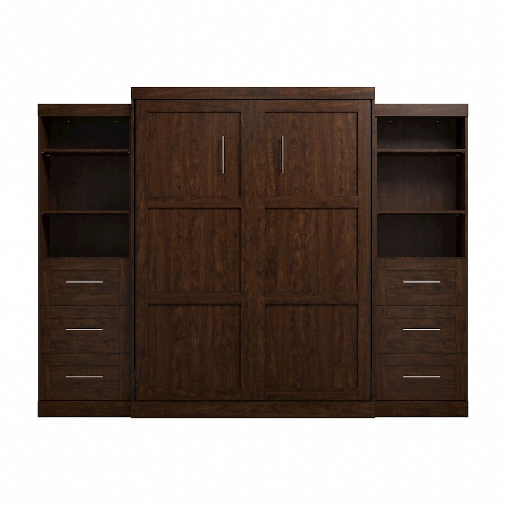 White 86" Modern Closet Organizer with Drawers