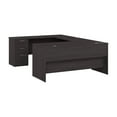 thumbnail image 1 of Bestar Ridgeley 65"W U-Shaped Computer Desk, Charcoal Maple, 1 of 6