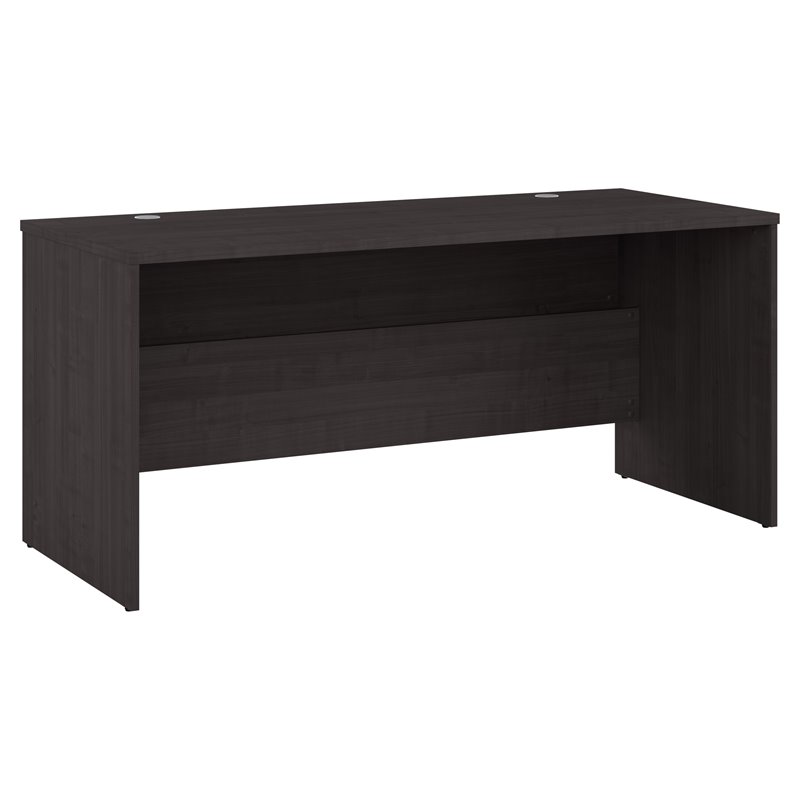 Bestar Ridgeley Contemporary Engineered Wood Desk Shell in Charcoal