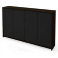 thumbnail image 1 of Bestar Small Space 4 Door Storage Cabinet in Chocolate and Black, 1 of 3