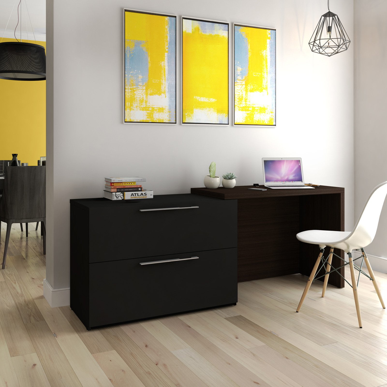 Bestar small space sale sliding computer desk