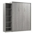 Bestar USA Claremont Wood Queen Murphy Bed with Closet Organizer in