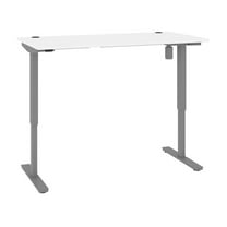 Bestar Upstand 30x72" Contemporary Engineered Wood Standing Desk in White