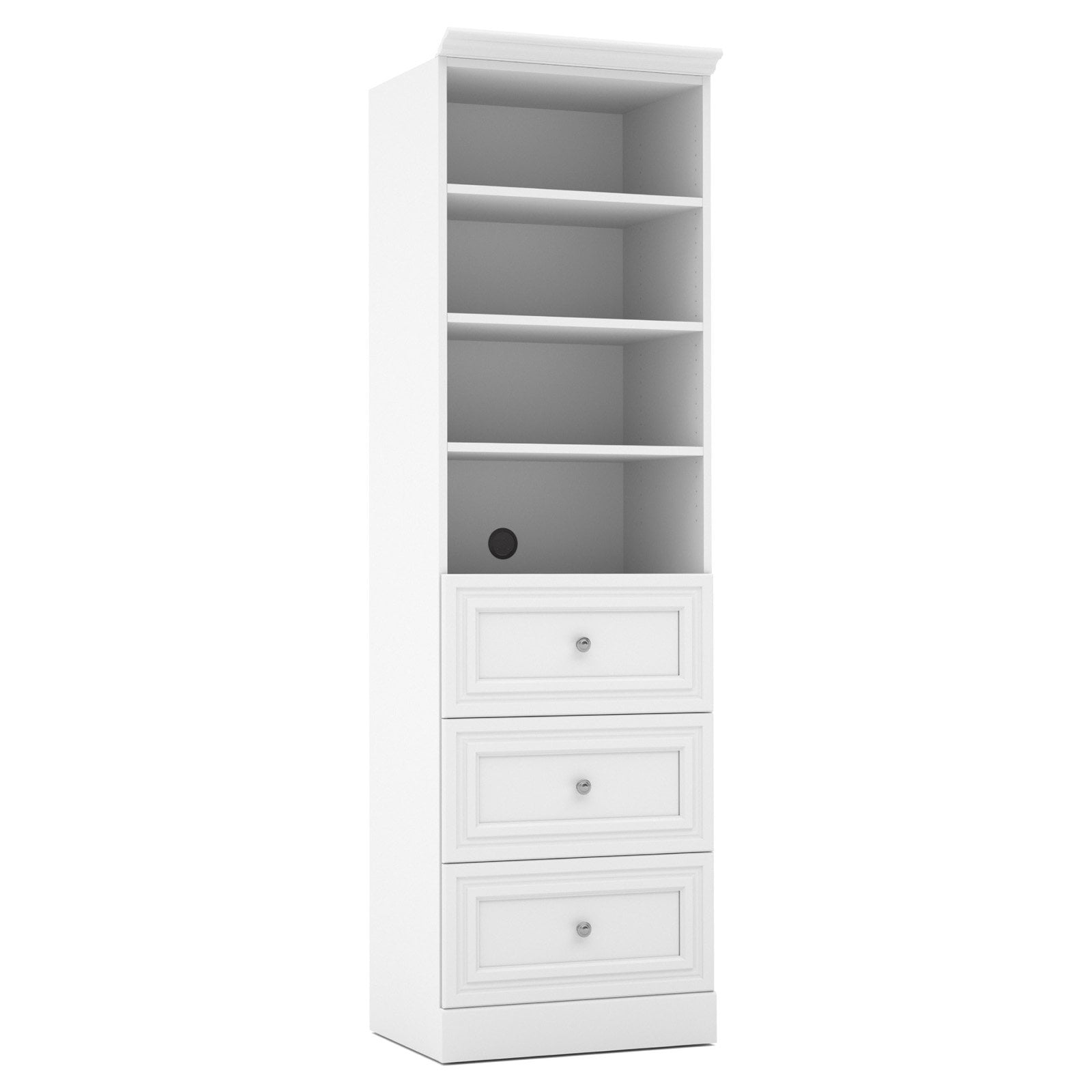 Bestar Versatile 25W Closet Organizer with Drawers in white