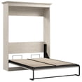 thumbnail image 1 of Bestar Versatile 64" Engineered Wood Full Murphy Bed in Linen White Oak, 1 of 12