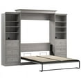 thumbnail image 1 of Bestar Versatile Engineered Wood Queen Murphy Bed & 2 Organizers/Drawers - Gray, 1 of 12