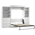 thumbnail image 1 of Bestar Versatile Engineered Wood Queen Murphy Bed and Organizers in White, 1 of 12