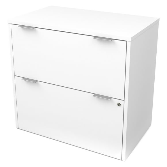 Bestar i3 Plus 2 Drawer Lateral File Cabinet in White