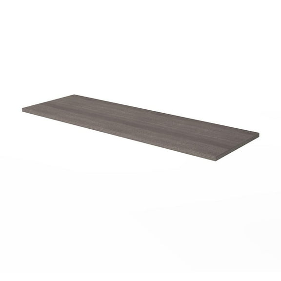 Bestar i3 Plus 59" Wooden Desk Bridge in Bark Gray
