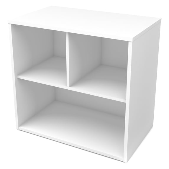 Bestar i3 Plus Small Shelving Unit, 28-1/2"H x 30-1/8"W x 18-1/4"D, White