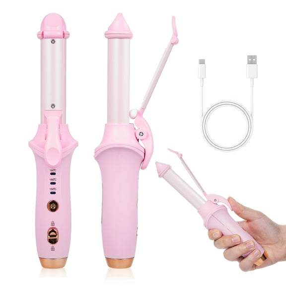 Bestauty Rechargeable Wireless Curling Iron with Dual Use Portable Design Non Injurious Hair Straightening and Curling