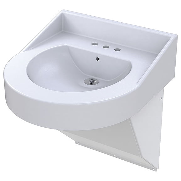 Bestcare Hospital Sink,21.75"x20.125"x8",White WH3775-09