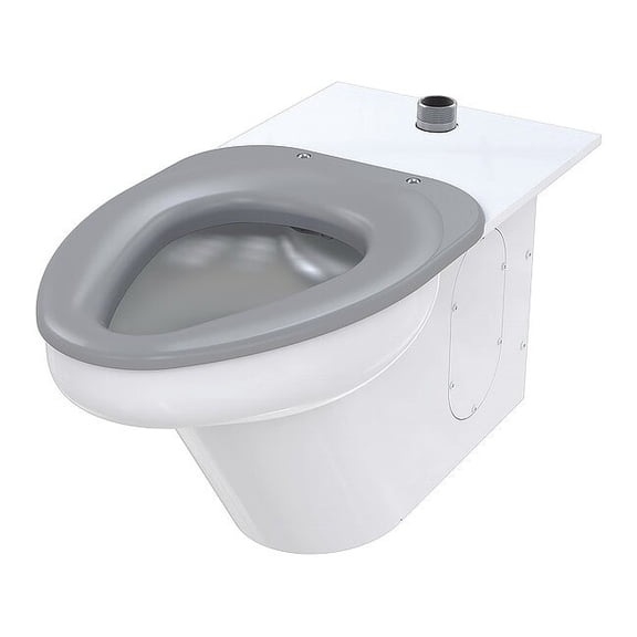 Tank Toilet, 1.28/1.6 gpf, Gravity Fed, Floor Mount, Elongated, White