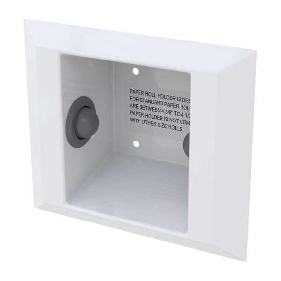 Bestcare Toilet Paper Holder,White,SS,9-1/16" L WH1845B