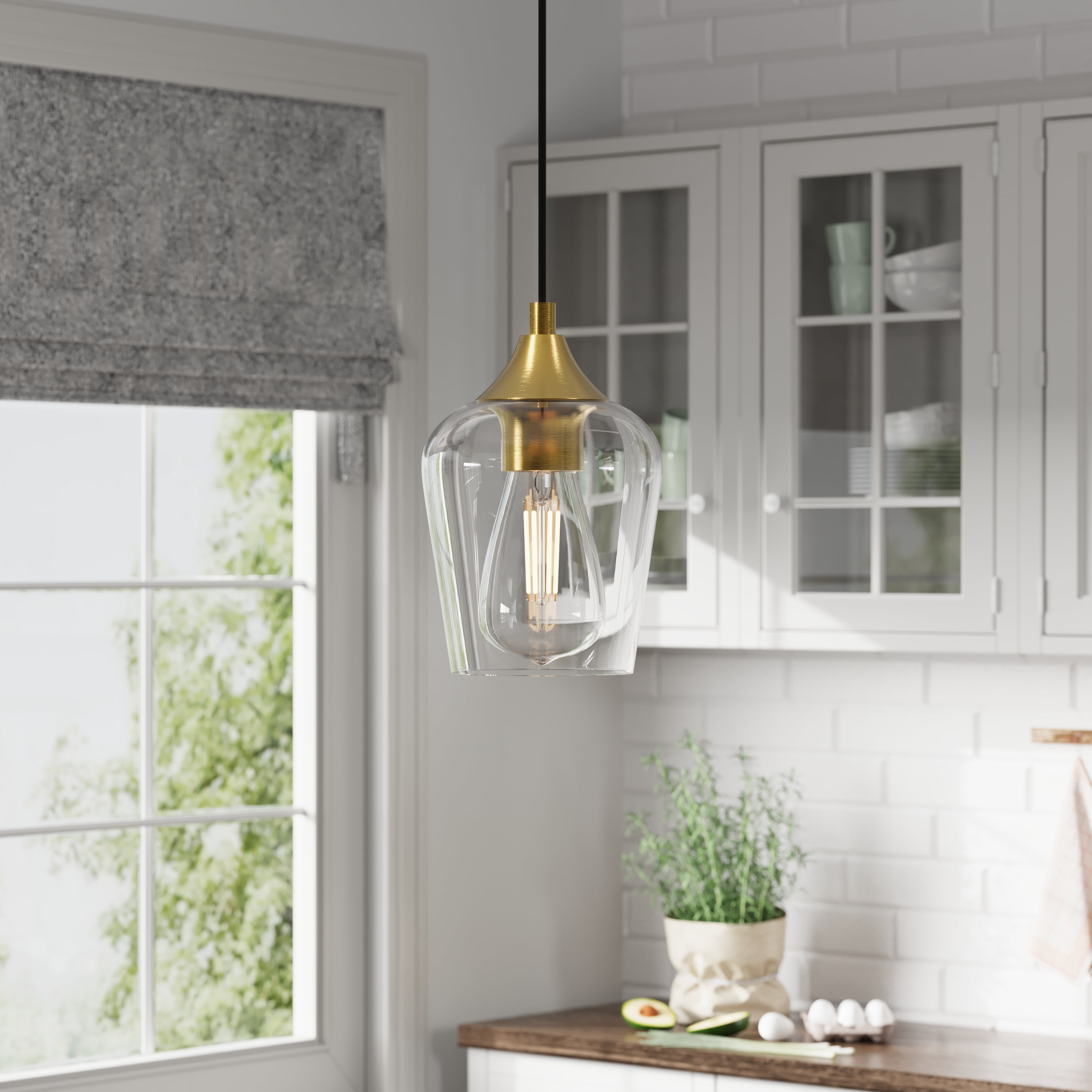 Bestco 1-Light Modern Pendant Lights for Kitchen Island Dining Room ...