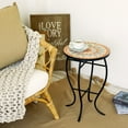 thumbnail image 1 of Bestco 14" Side End Table  Mosaic Plant Stand for Patio Garden Living Room Decor Star, 1 of 9