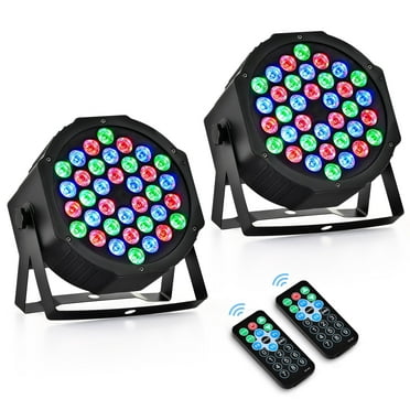 Bestco 36 LED Stage Lights, Par Lights with Remote Control, DMX Controller Compatible DJ Light, Sound Activated Uplights,2 Pack