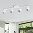 thumbnail image 1 of Bestco 4-Light Track Lighting Fixture with Adjustable Heads & Light Bulbs,GU10 Bulb Included,White, 1 of 13
