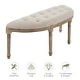 thumbnail image 1 of Bestco 49" Half Moon Upholstered Bench Shoe Bench Piano Bench for Living Room Bedroom More, 1 of 11