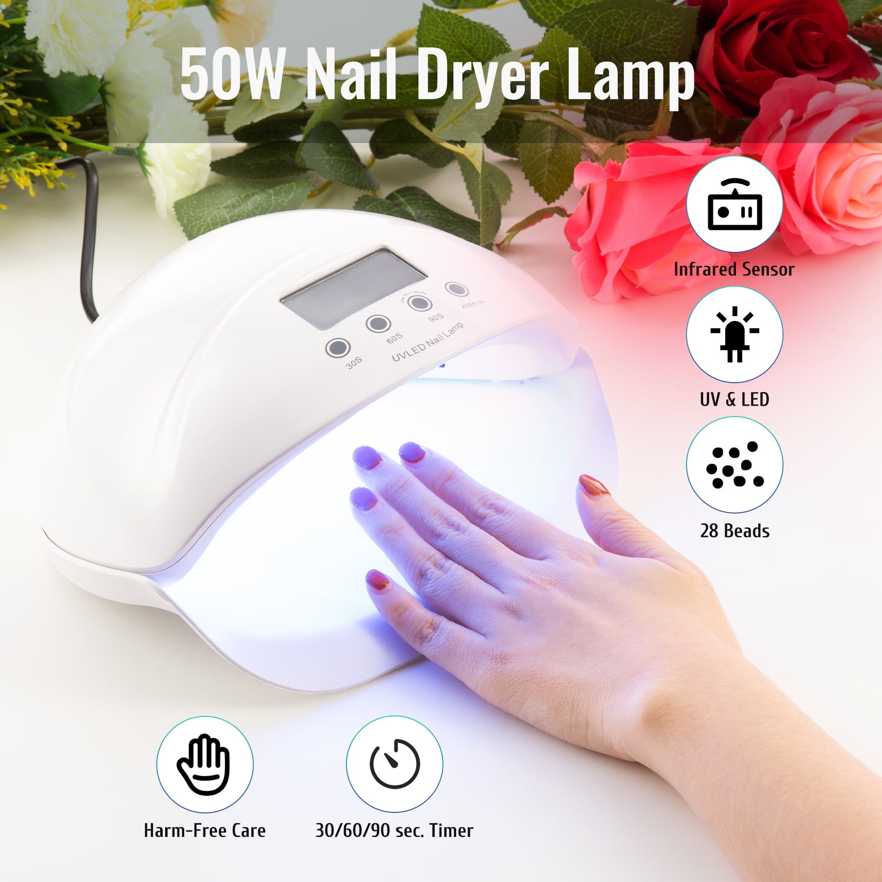DOUBLE HAND SUN 5 Pro Best UV LED Nail Lamp 72W – SHECAGO BEAUTY SOURCE