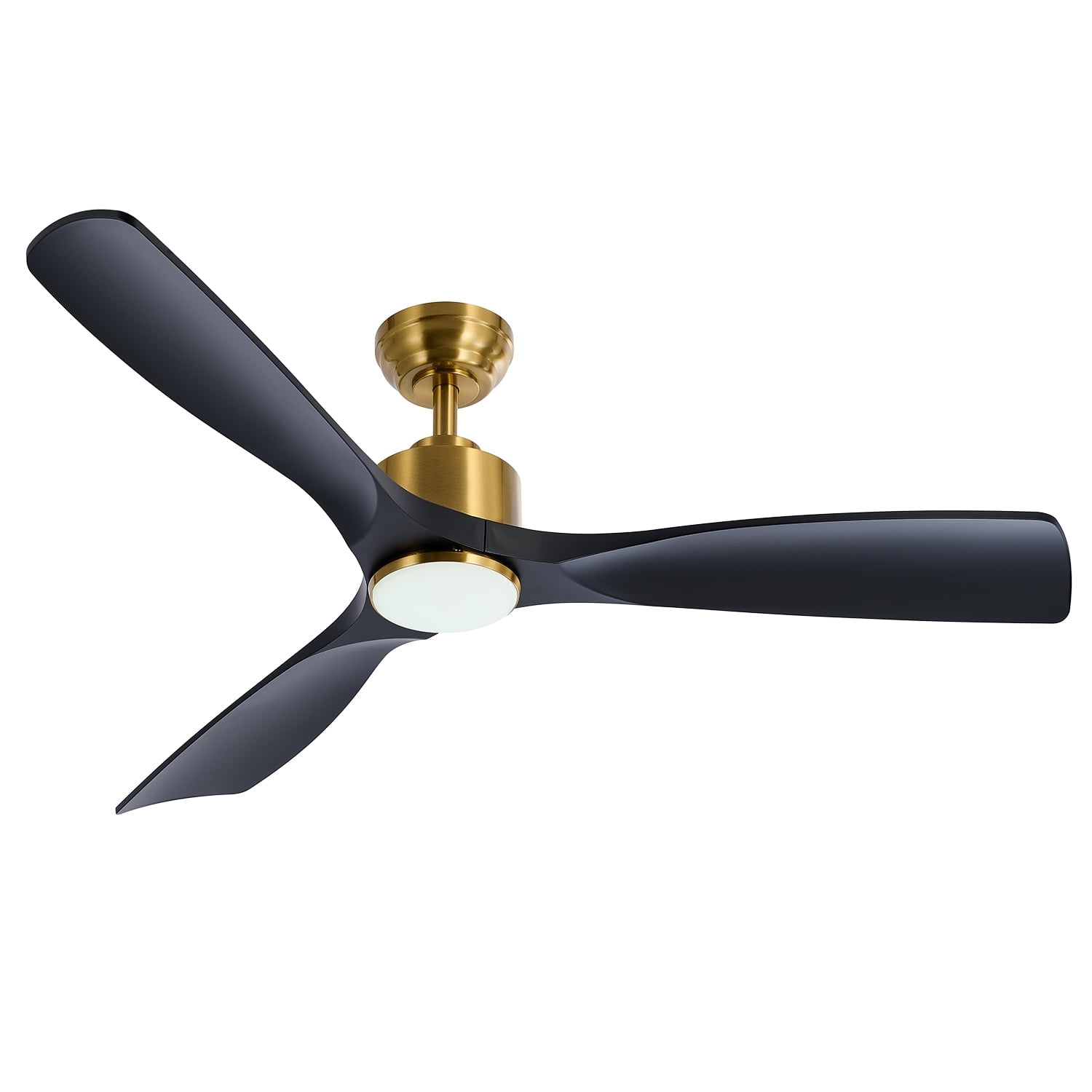 Bestco 52" 6-Speed Modern Ceiling Fan with 1/4/8 hr. Timer Reversible Motor Black