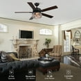 thumbnail image 1 of Bestco 52" Ceiling Fan with Light Downrod Mount 3 Blade LED Lighting Fan, 1 of 13
