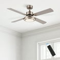 thumbnail image 1 of Bestco 52" Downrod Ceiling Fan with Light and Remote 4 Blades 3 Color Light 6 Speed Reverse Airflow, 1 of 10