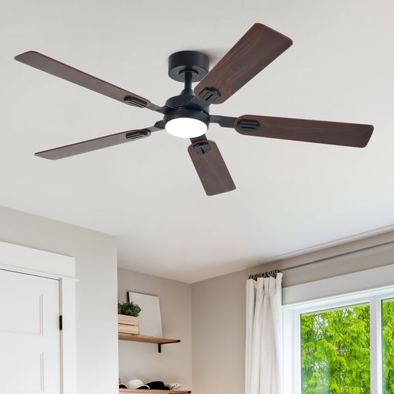 Bestco 52" Modern Ceiling Fan with Light Remote 5 Blades 6 Speed Reversible DC Motor