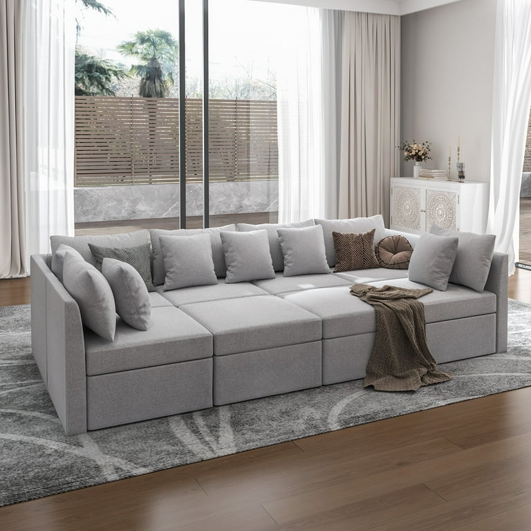 Bestco 6 Seat Modular Couches and Sofas Sectional Sleeper