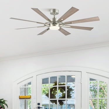 Bestco 60" Ceiling Fan with Light Kit and Remote Control for Farmhouse Living Room