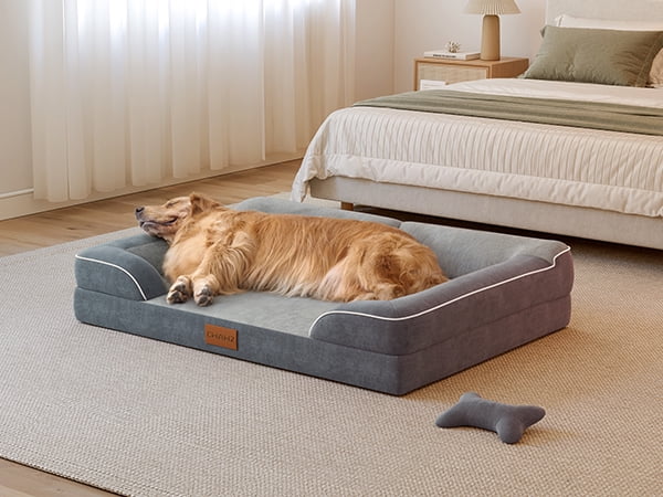 Bestco Orthopedic Dog Bed 36" Waterproof Dog Sofa Bed with Removable Washable Cover Dark Gray