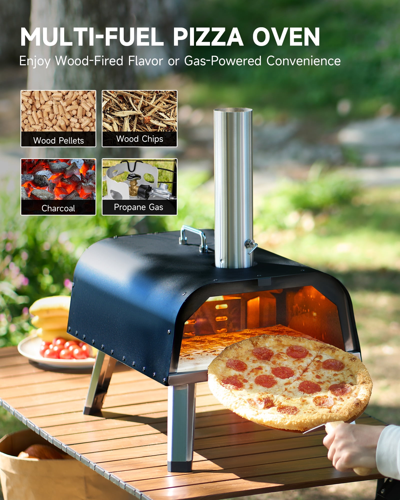 Propane Diy Gas Burner For Pizza Oven Outdoor Portable Steel