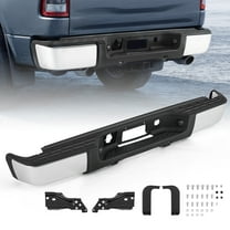 Bestco Rear Step Bumper Chrome Rear Bumper Assembly Compatible with 2007-2013 Chevy Silverado GMC Sierra 1500 W/o Parking Sensor Holes