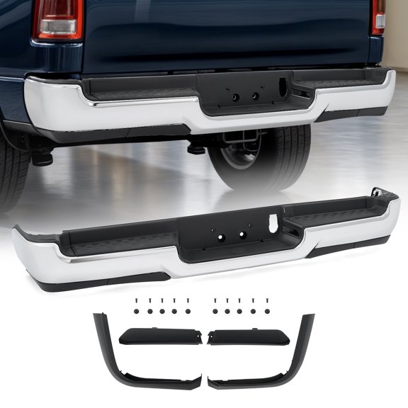 Bestco Rear Step Bumper For RAM 1500 2019-2024 Single Exhaust Without Sensor Hole Steel