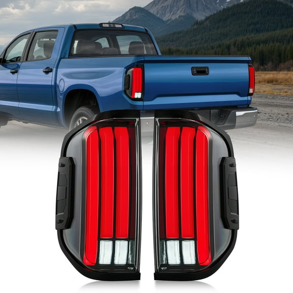 Bestco Red Tail Lights Fits 2014-2021 Toyota Tundra LED Sequential Signal Lamps Pair